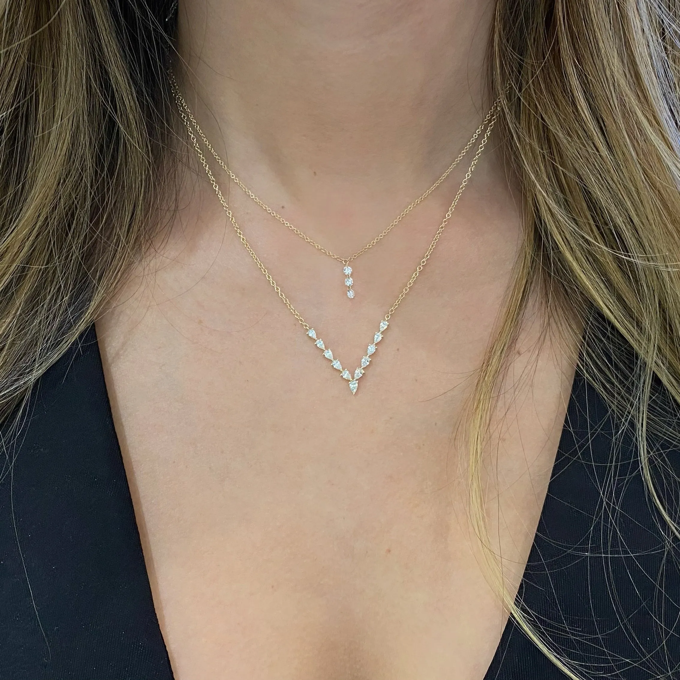 Floating Diamond Trio Pendant