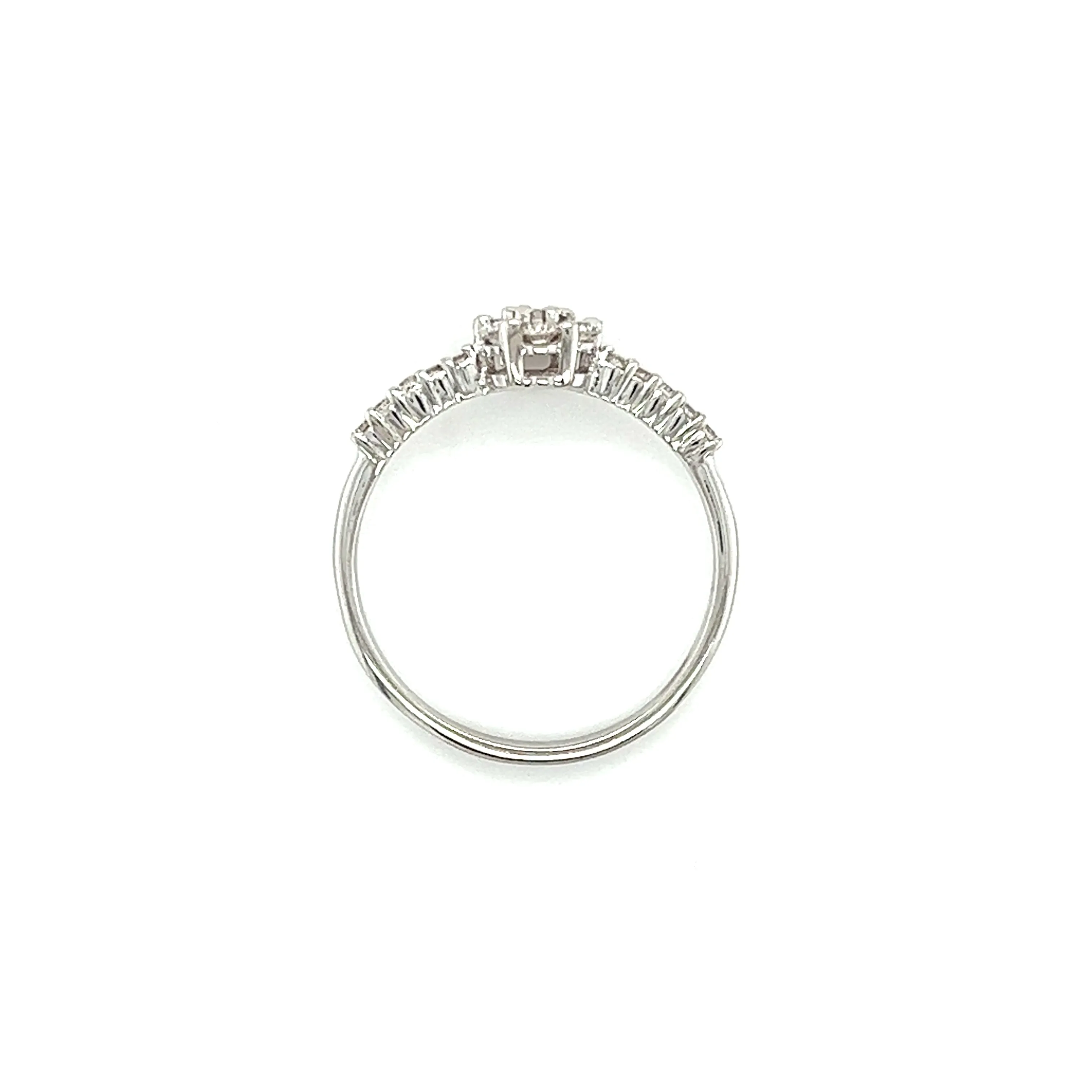 Floral Diamond Ring with 0.36ctw of Diamonds in 14K White Gold