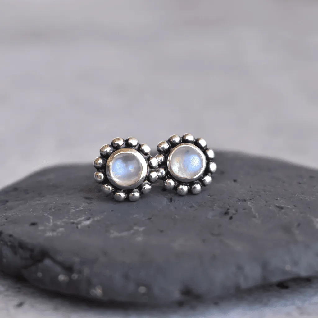 Flower Child - Moonstone Studs