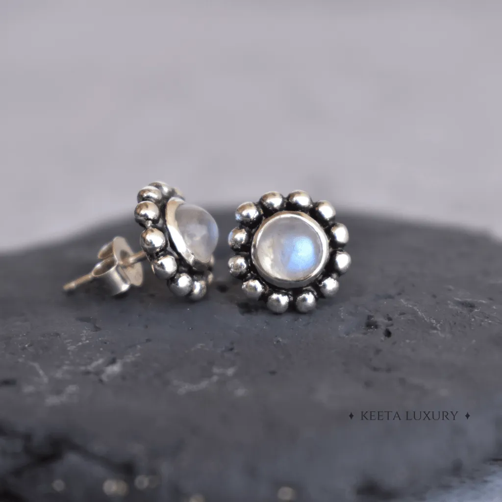 Flower Child - Moonstone Studs