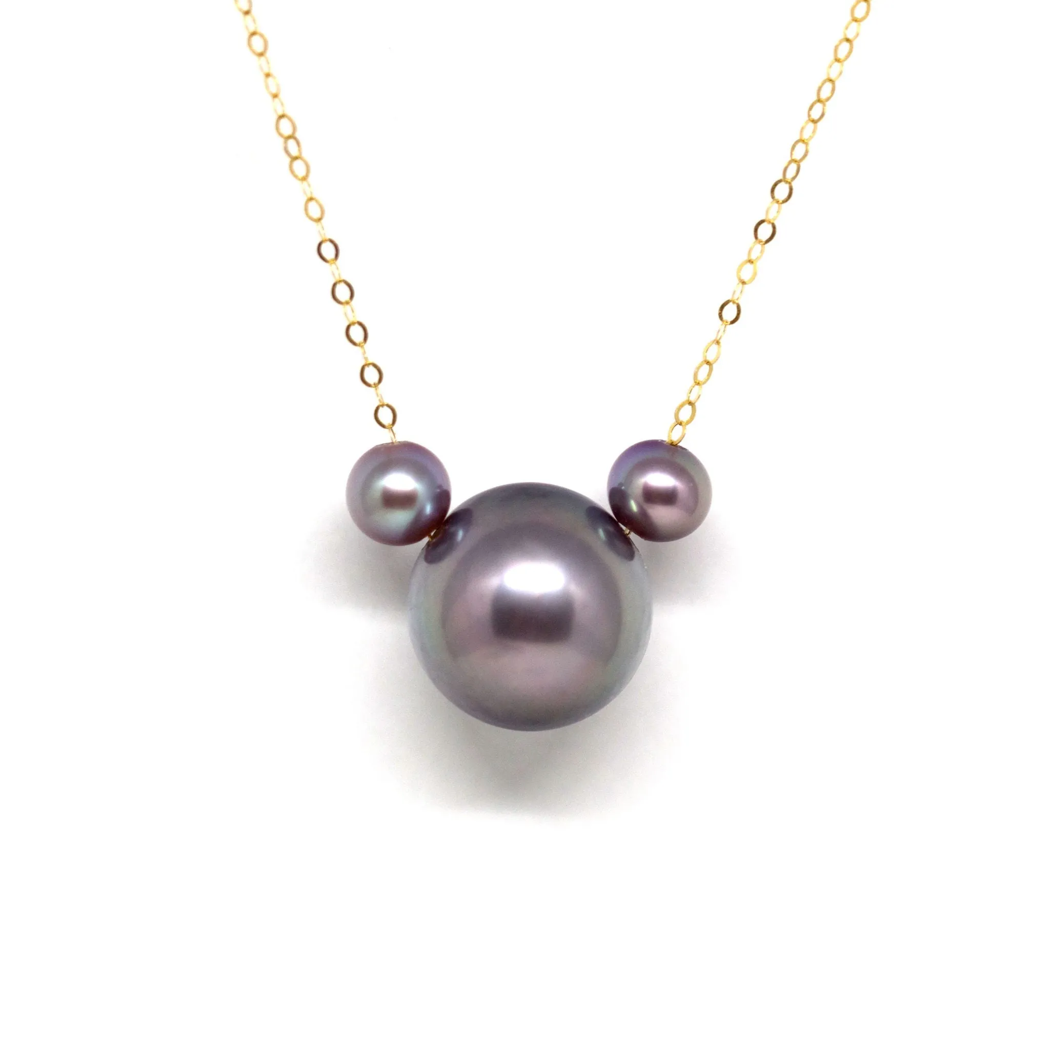 G18k Elegant Mickey Mouse Edison Pearl Necklace