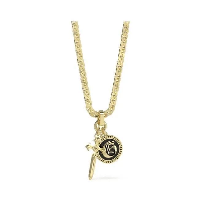 Gents 26" G Coin & Dagger Necklace UMN04023YGBK