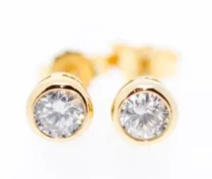 Gold Cubic Zirconia Studs - Gold