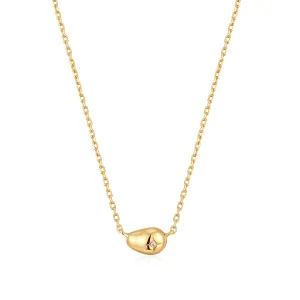 Gold Pebble Sparkle Necklace