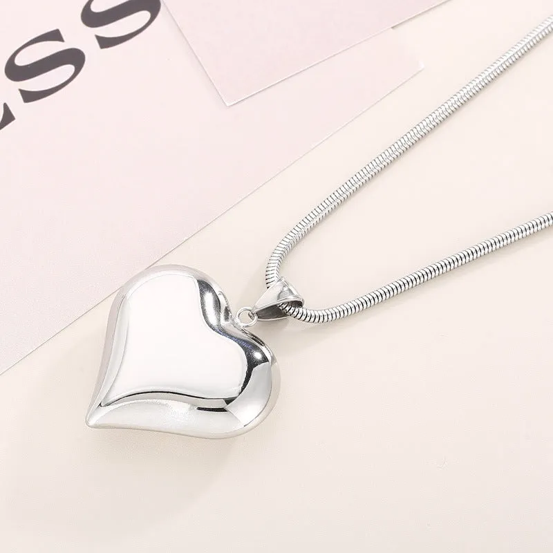 Gold Sliver Hollow Heart-shaped Necklace Ins Simple Versatile Personalized Love Necklace For Women's Jewelry Valentine's Day