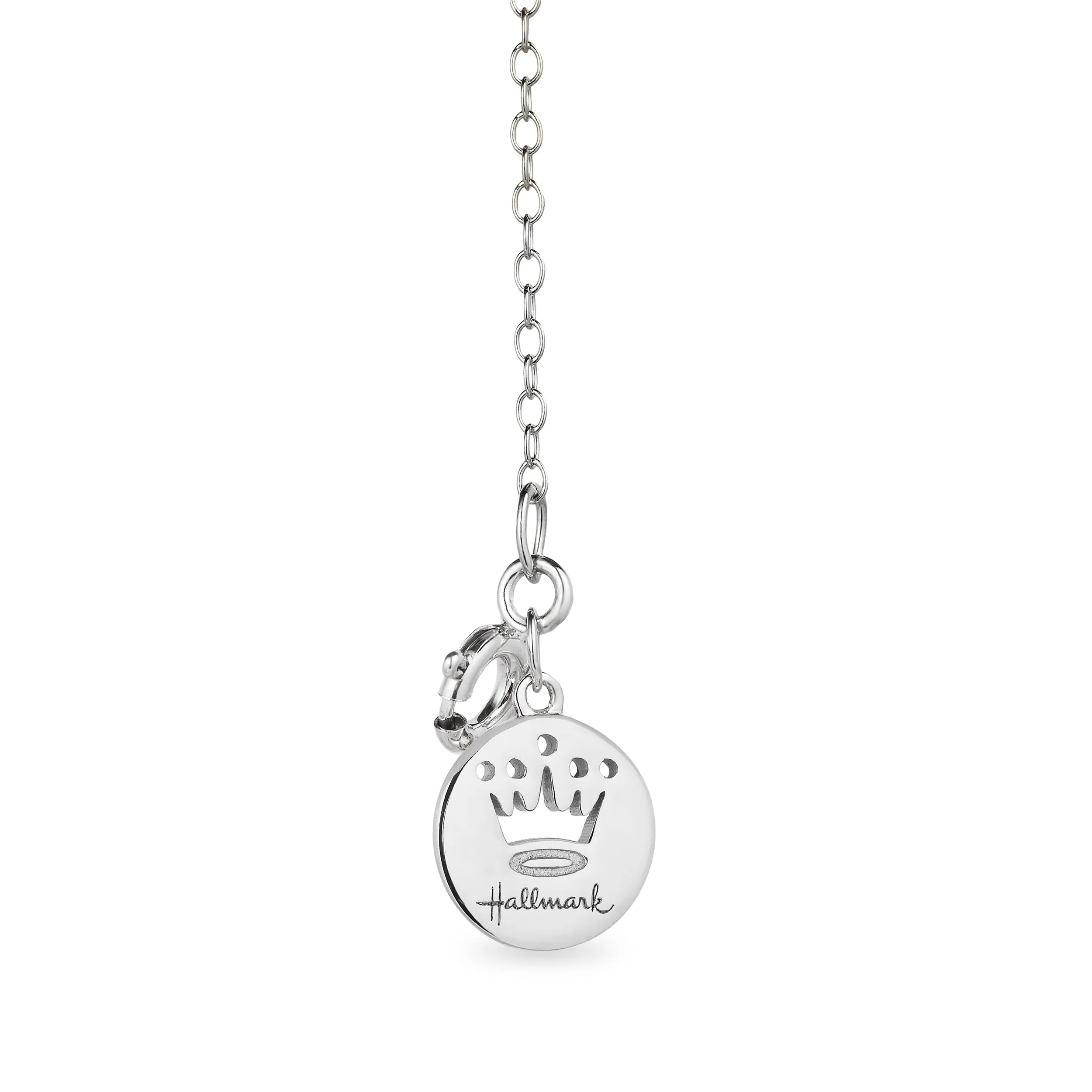 Hallmark Fine Jewelry Sterling Silver and 10K Rose Gold Grateful Editorial Necklace Pendant with Diamonds