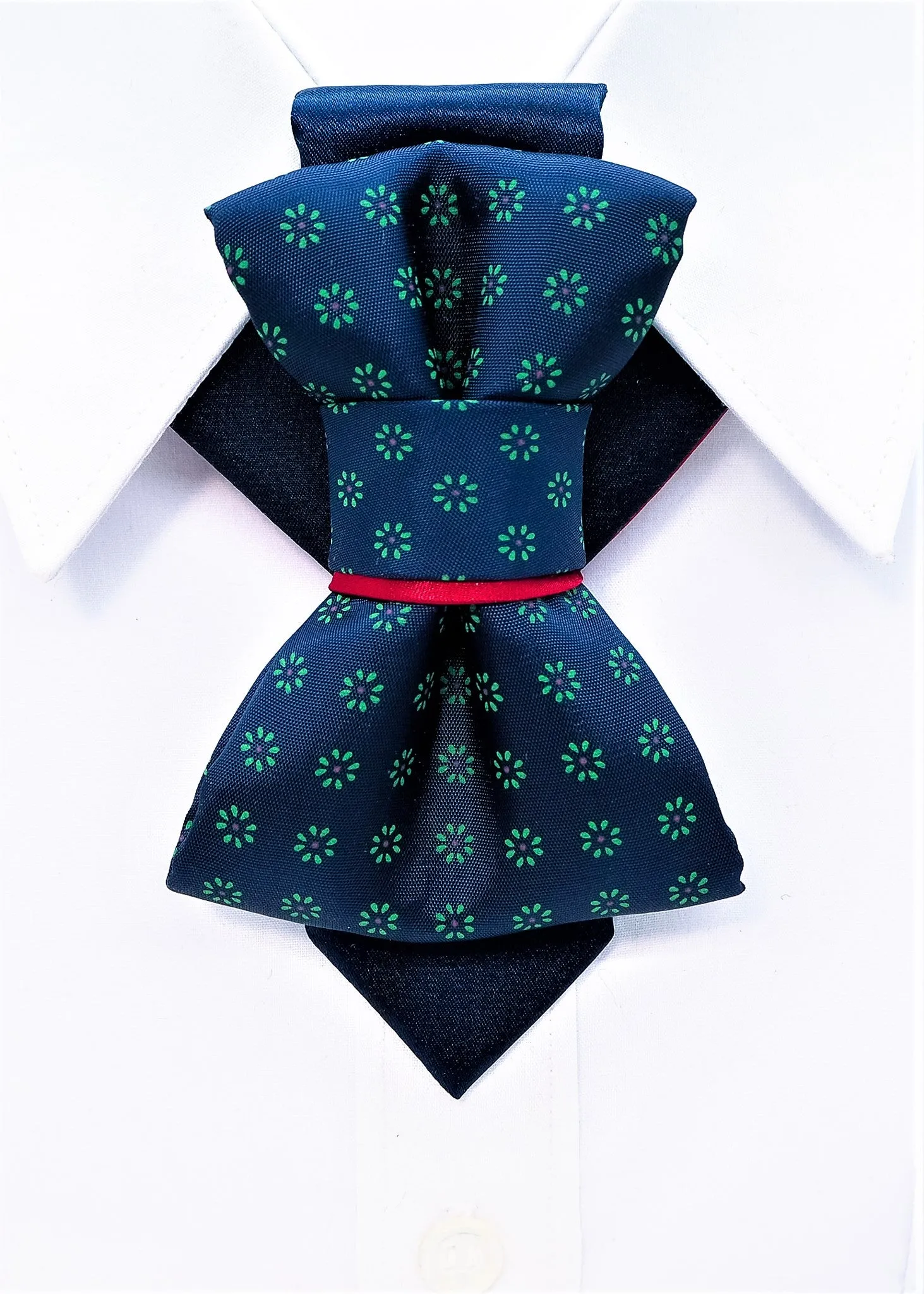 HOPPER TIE "GREEN FLOWER BOW TIE"