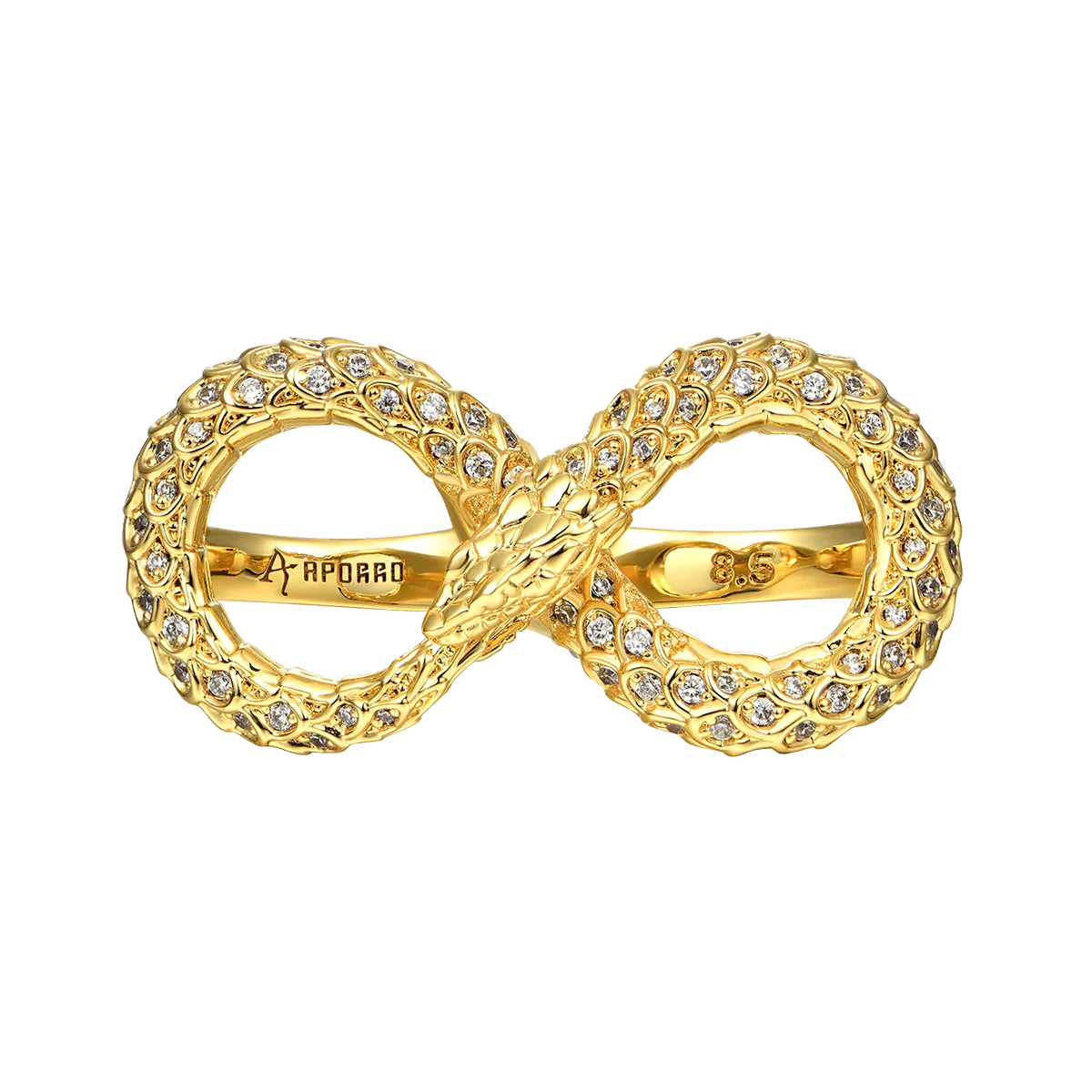 Infinity Snake Double Finger Ring