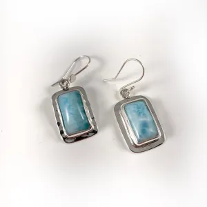 Larimar & Sterling Silver Earrings