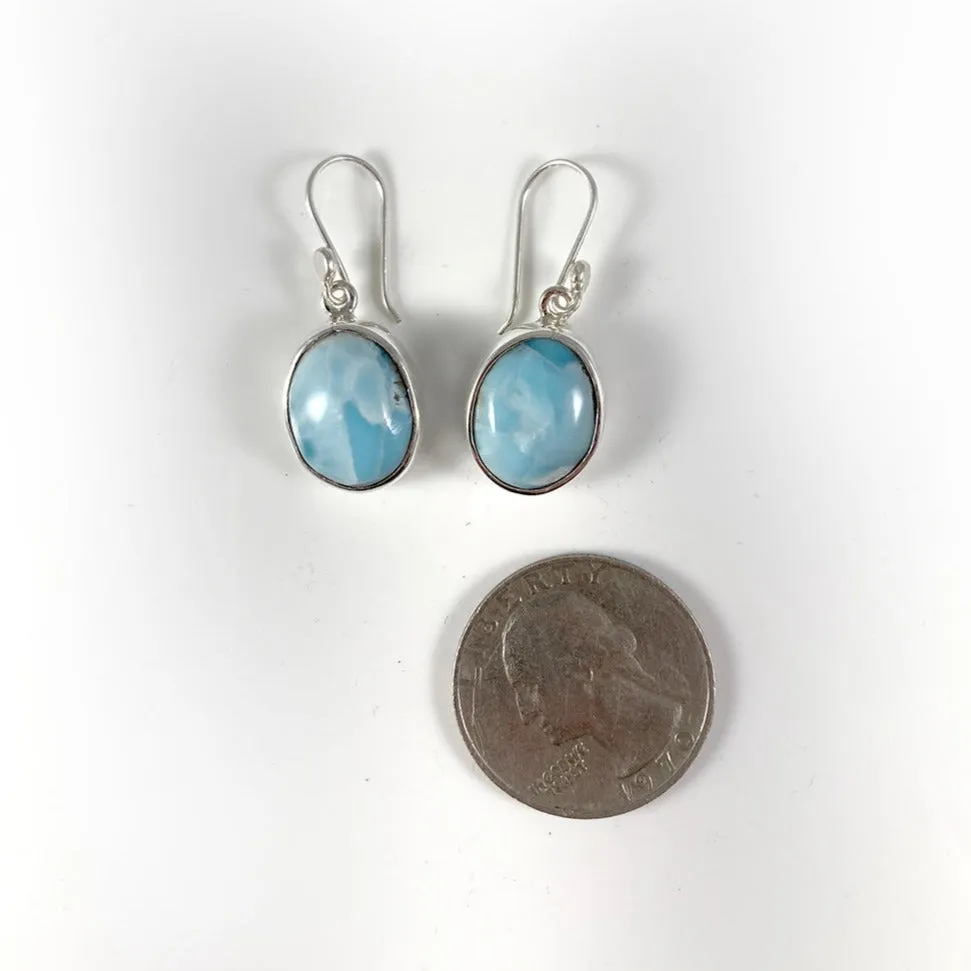 Larimar & Sterling Silver Earrings