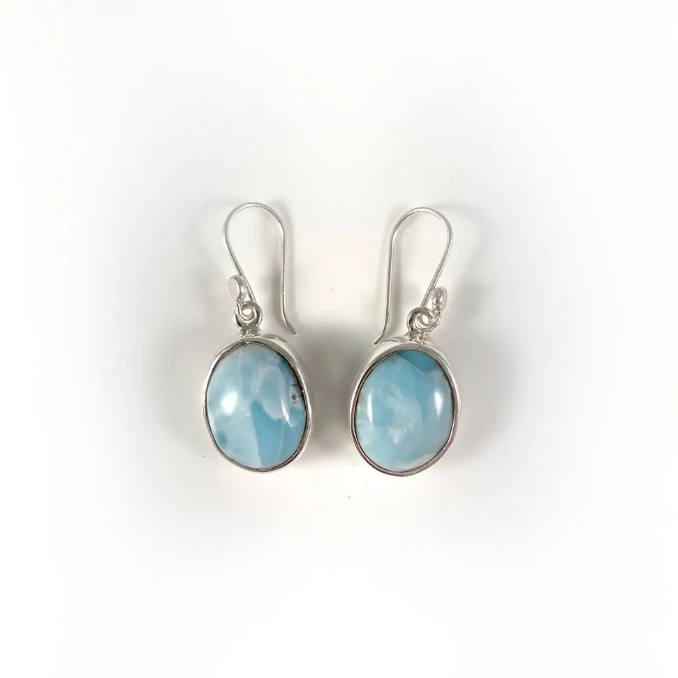 Larimar & Sterling Silver Earrings