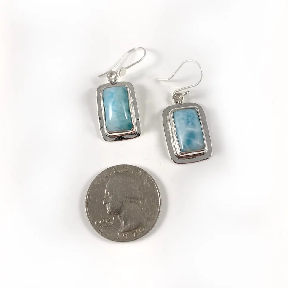 Larimar & Sterling Silver Earrings