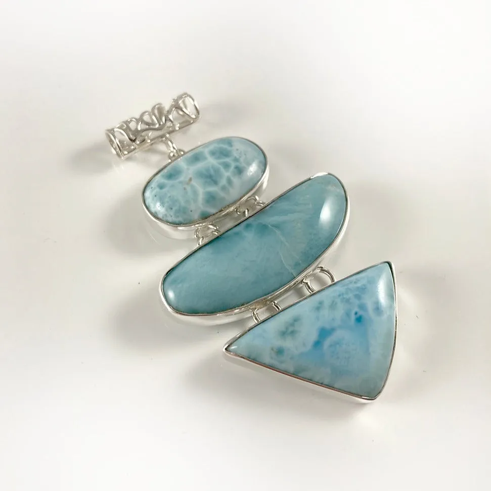 Larimar & Sterling Silver Pendant