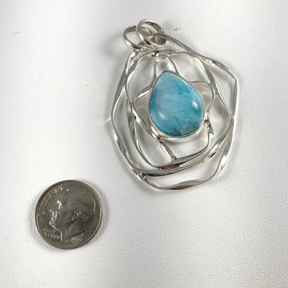 Larimar & Sterling Silver Pendant