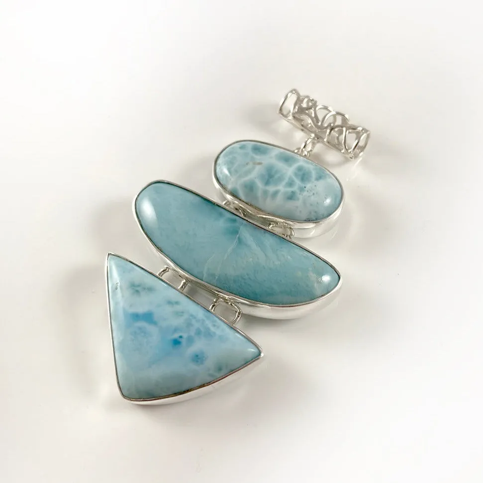 Larimar & Sterling Silver Pendant