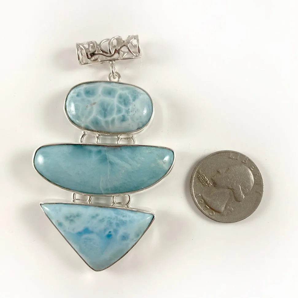 Larimar & Sterling Silver Pendant