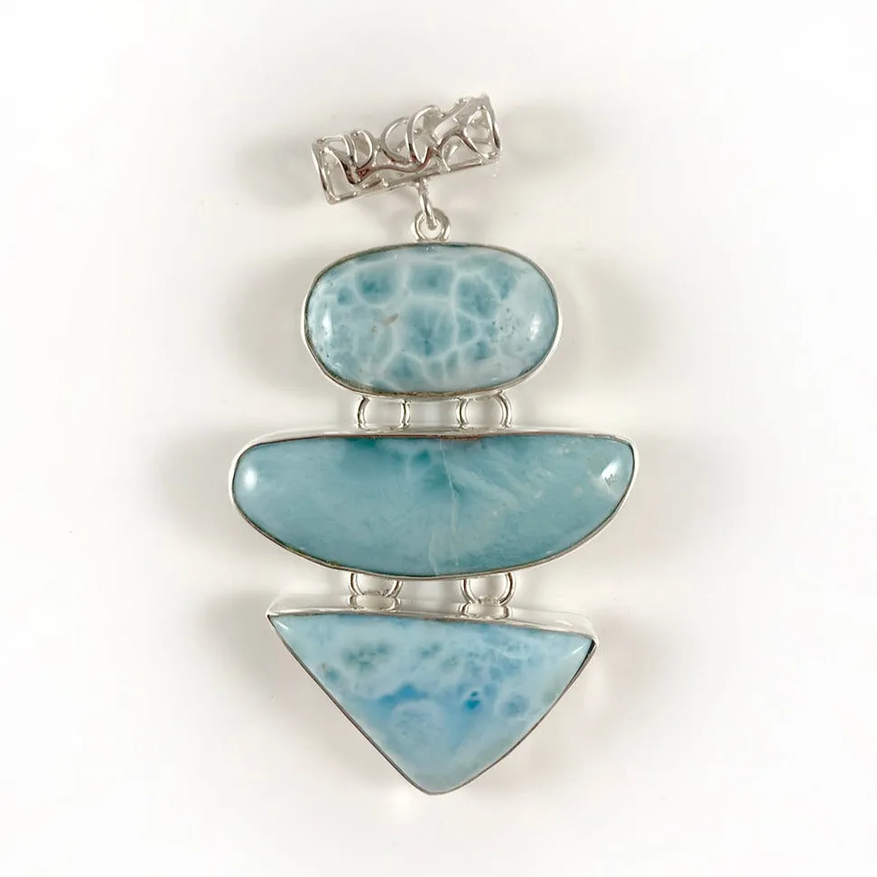 Larimar & Sterling Silver Pendant