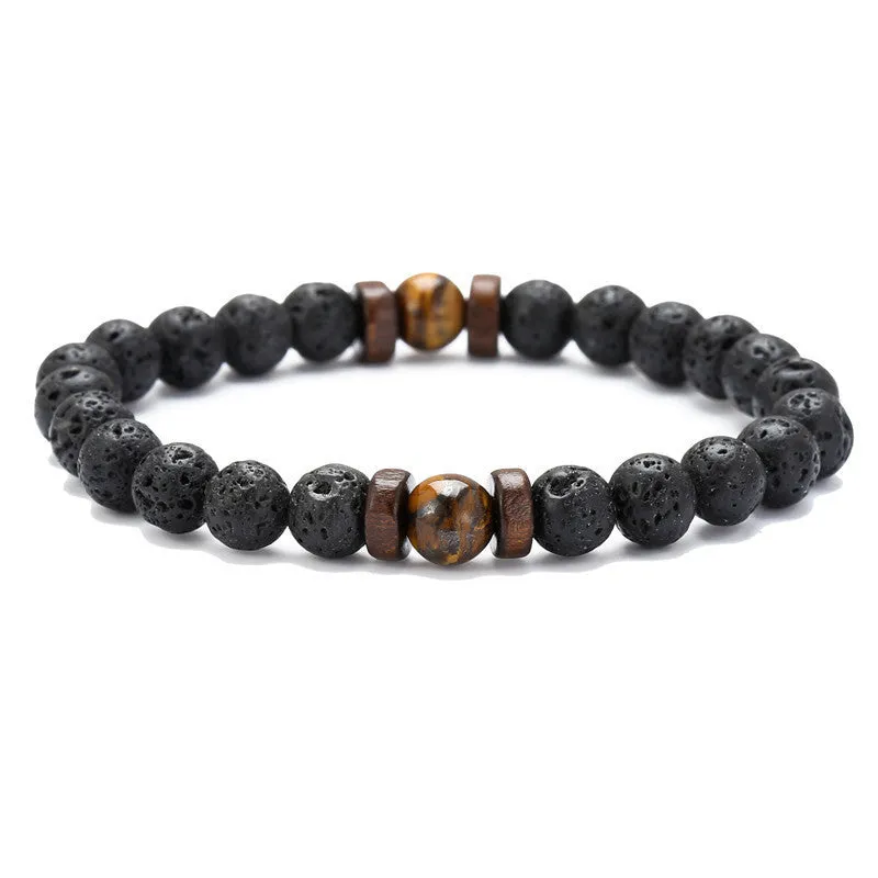 Lava Stone Stretch Yoga Bead Bracelet