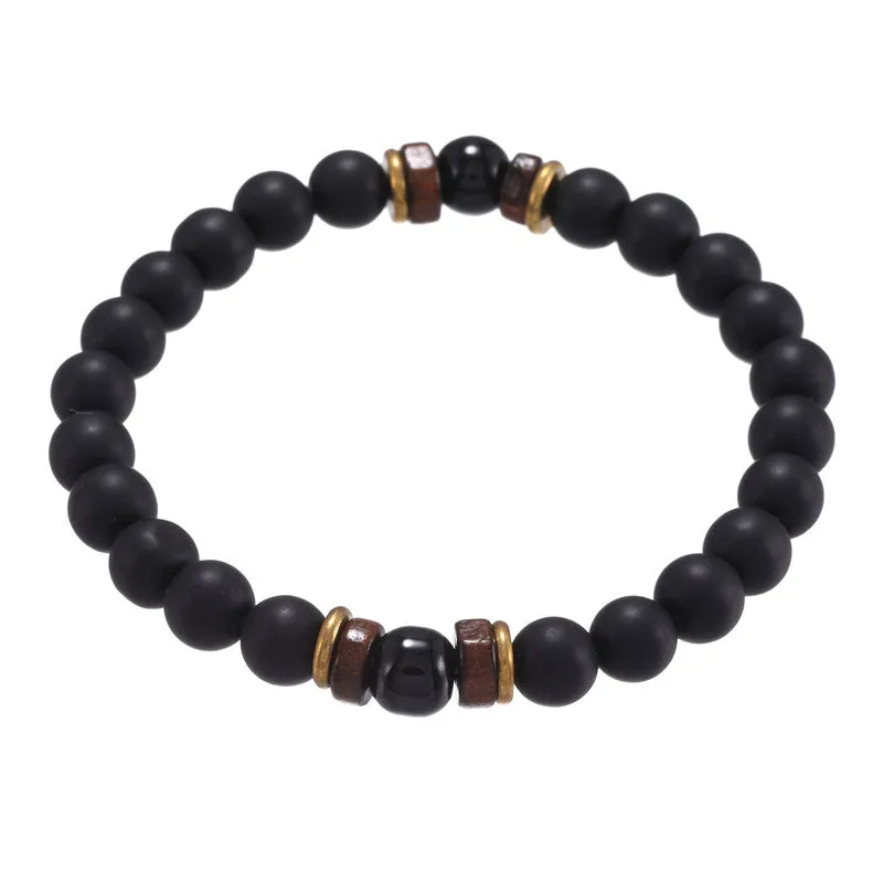 Lava Stone Stretch Yoga Bead Bracelet