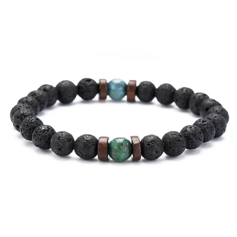 Lava Stone Stretch Yoga Bead Bracelet