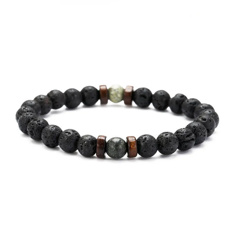 Lava Stone Stretch Yoga Bead Bracelet