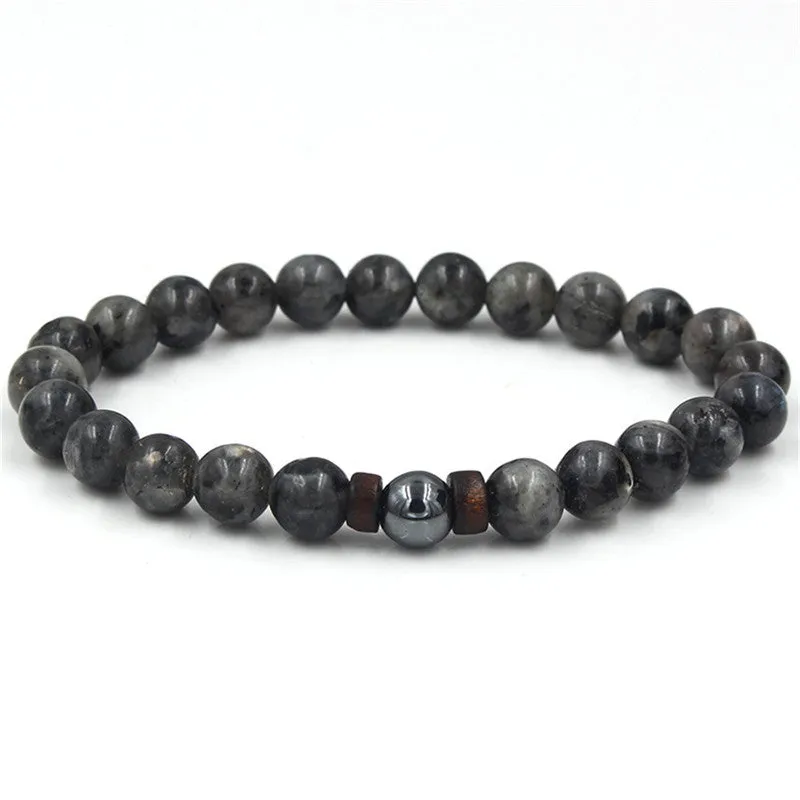 Lava Stone Stretch Yoga Bead Bracelet