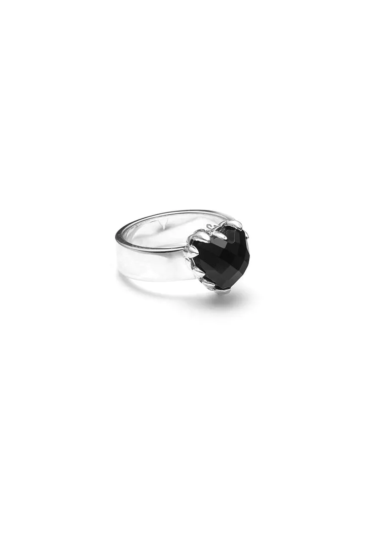 LOVE CLAW RING ONYX