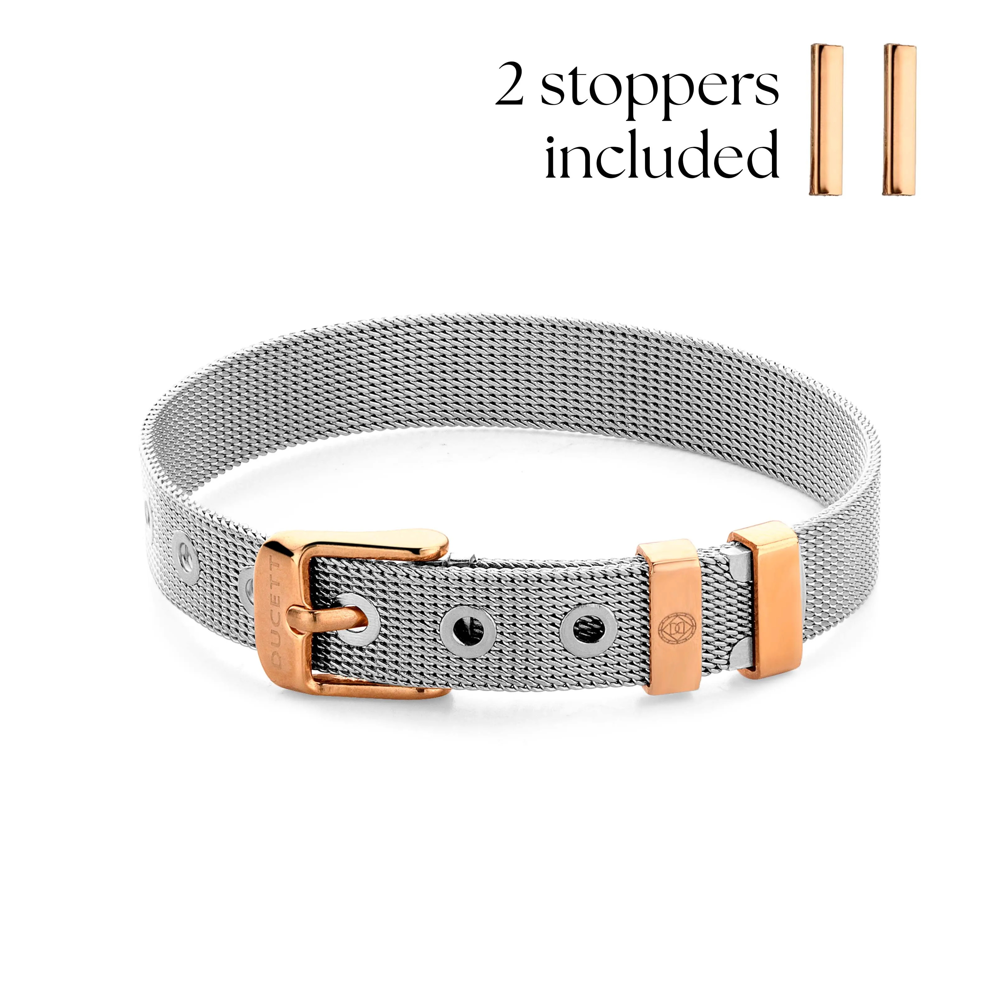 Mesh bracelet silver/rosé gold