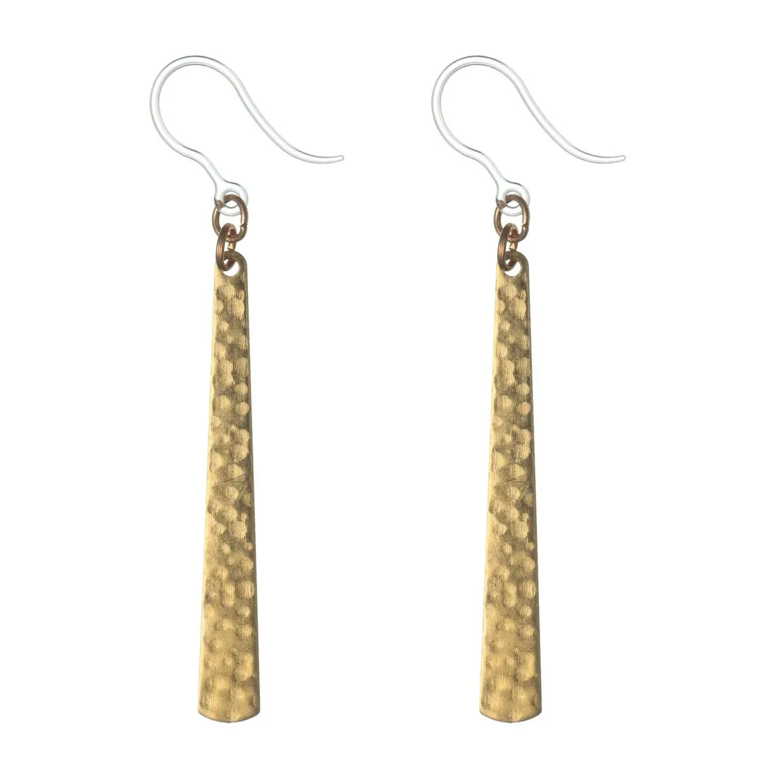 Metallic Minimalist Dangles Hypoallergenic Earrings for Sensitive Ears Made with Plastic Posts