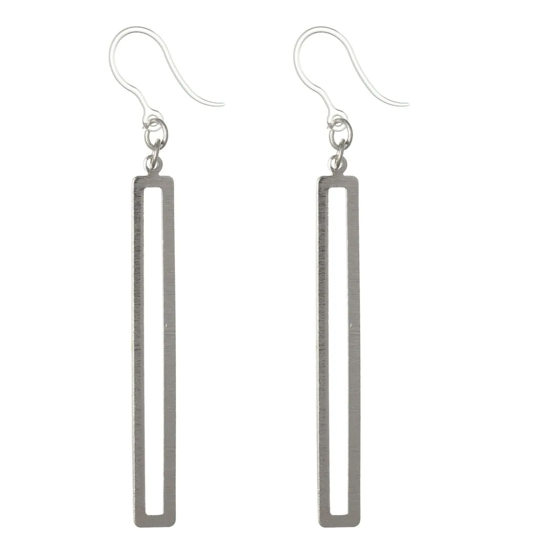 Metallic Minimalist Dangles Hypoallergenic Earrings for Sensitive Ears Made with Plastic Posts