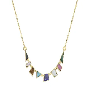 Metier 9ct Midi Rainbow Tesserae Necklace