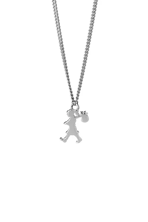 Mini Runaway Girl Necklace Silver