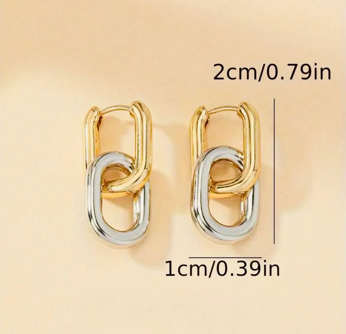 Minimalist Mixed Metal Small Hoops