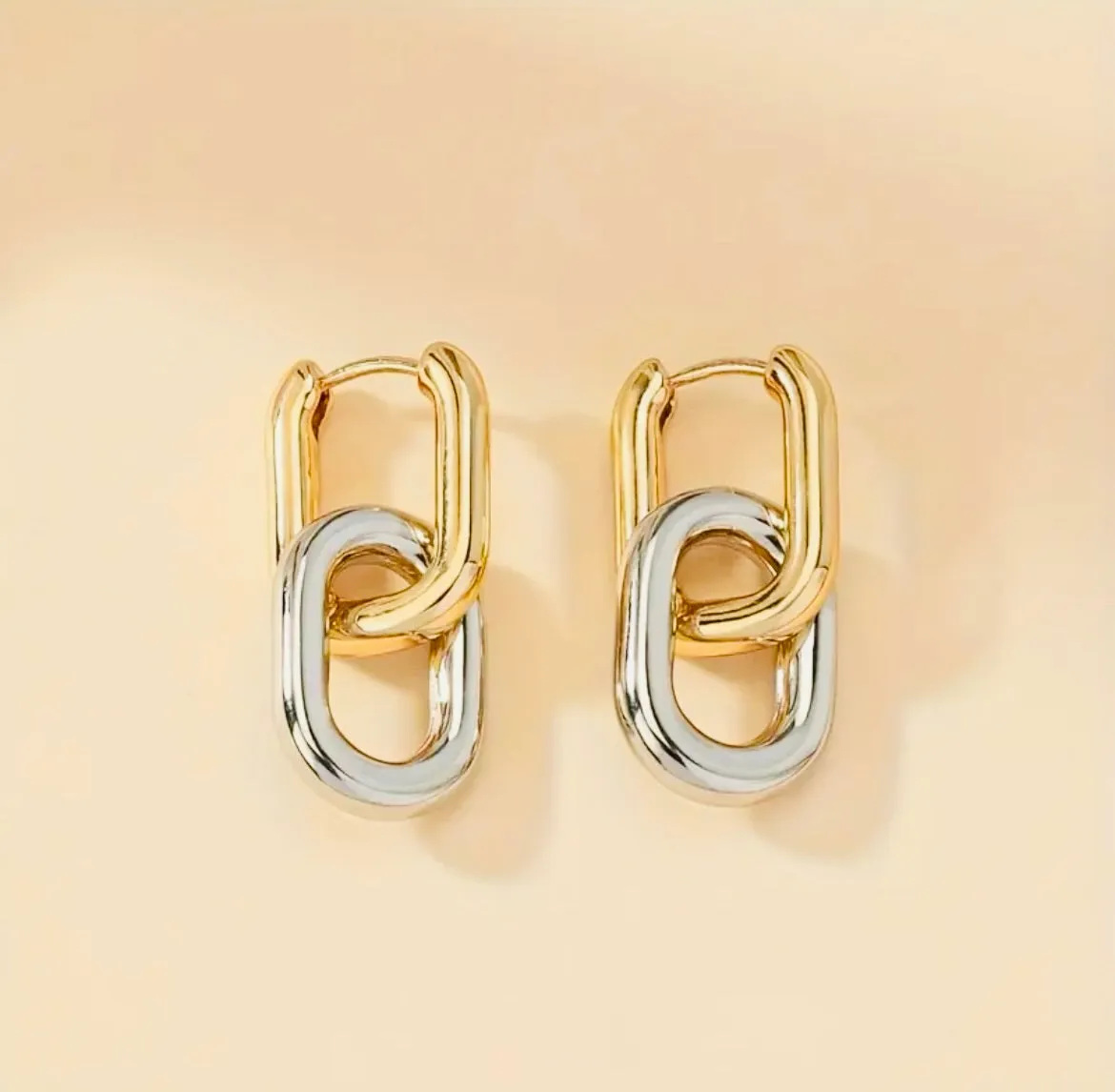 Minimalist Mixed Metal Small Hoops