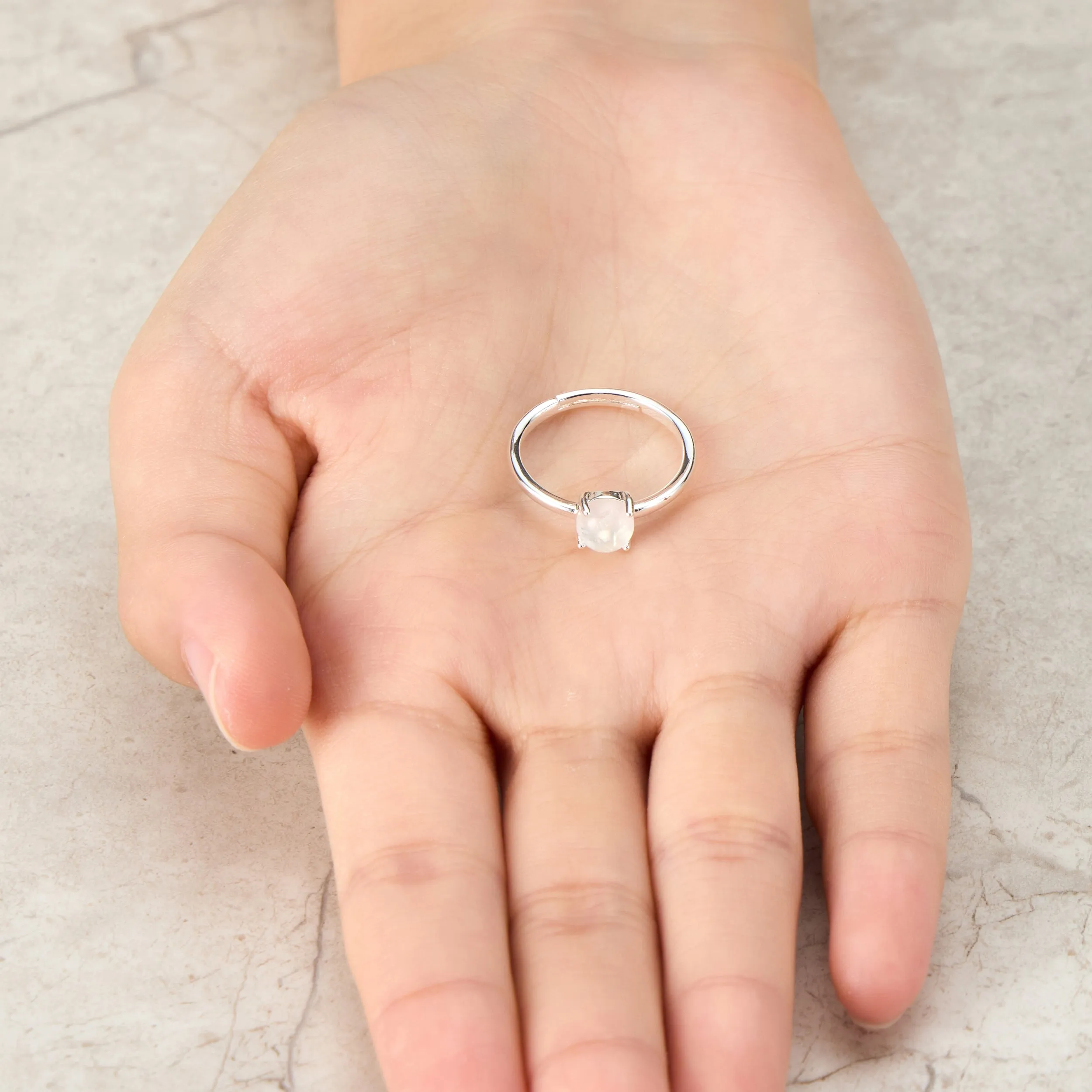 Moonstone Adjustable Ring