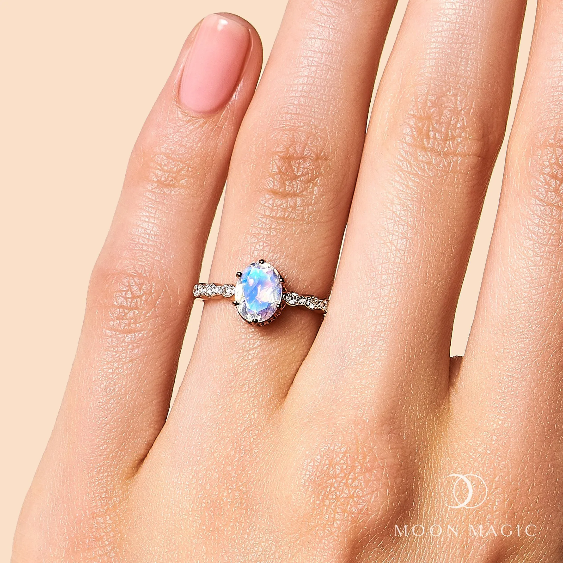 Moonstone Diamond Ring - Mirth