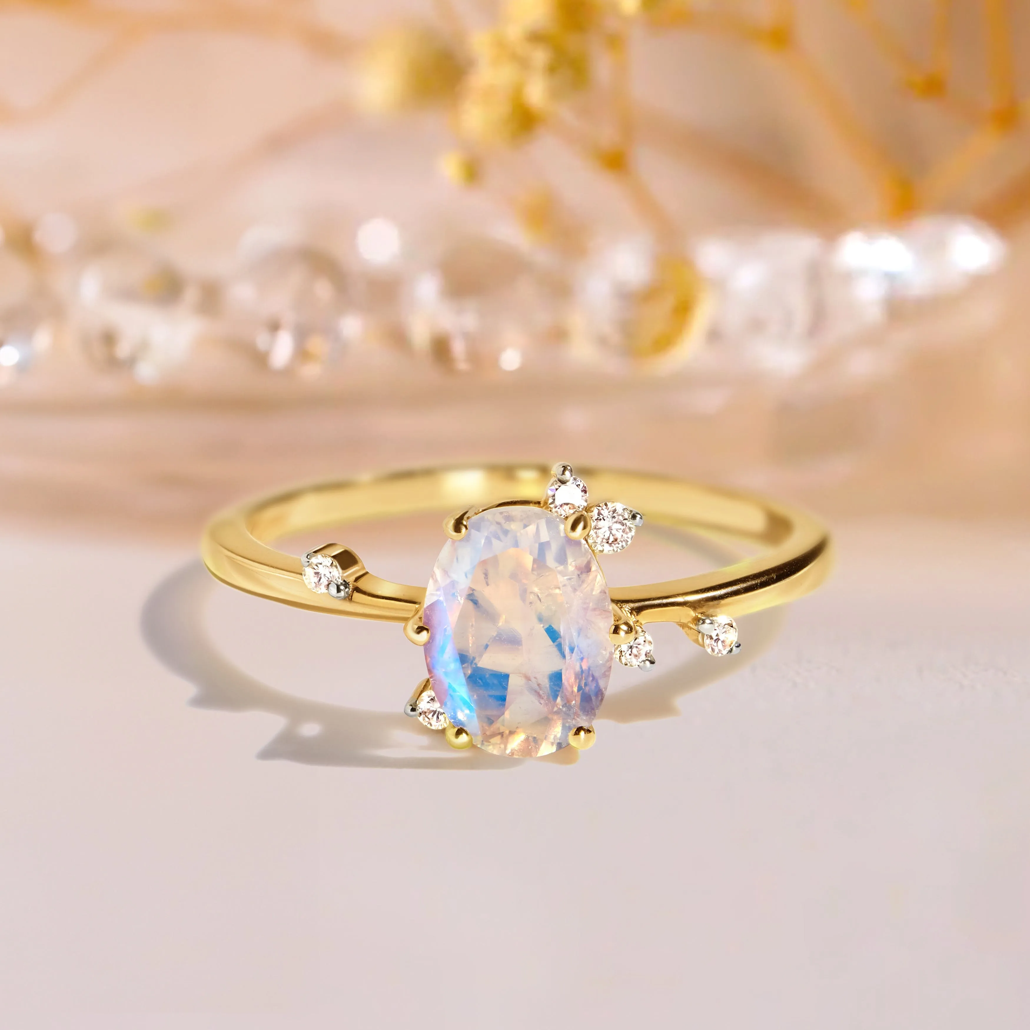 Moonstone Diamond Ring - Muse