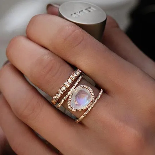 Moonstone Natural Healing Ring