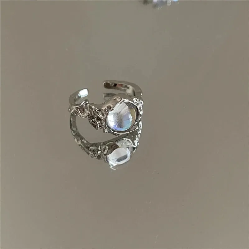 Multi-style Precious Moonstone Hollow Rings Collection