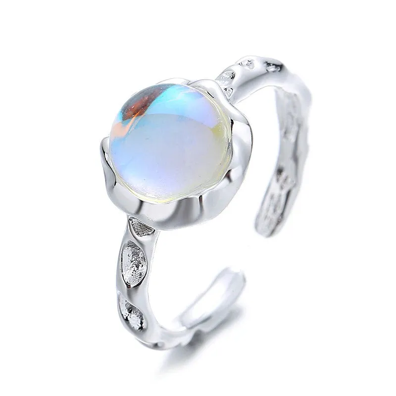 Multi-style Precious Moonstone Hollow Rings Collection