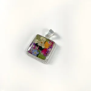 Natural Flowers Resin Pendant