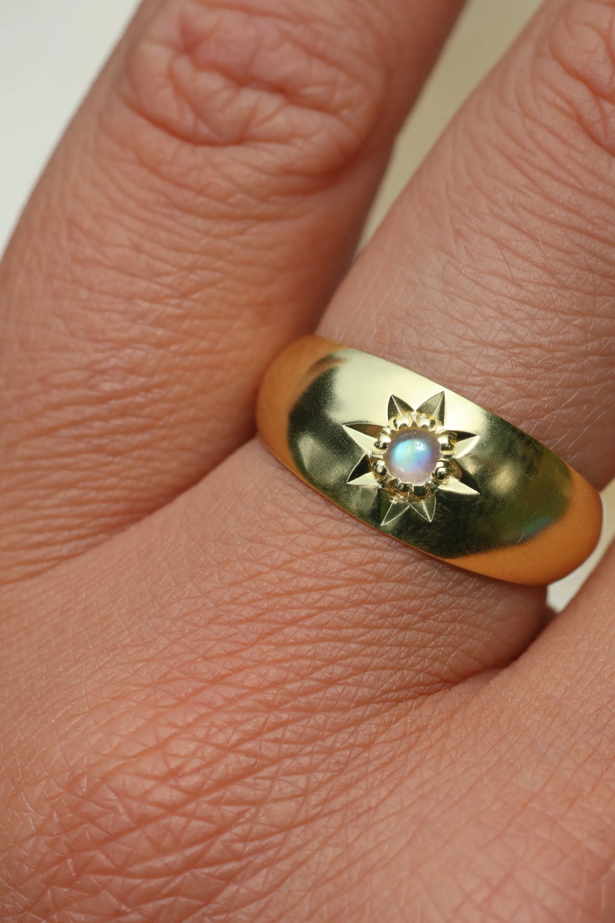 Nova Gold Moonstone Statement Ring