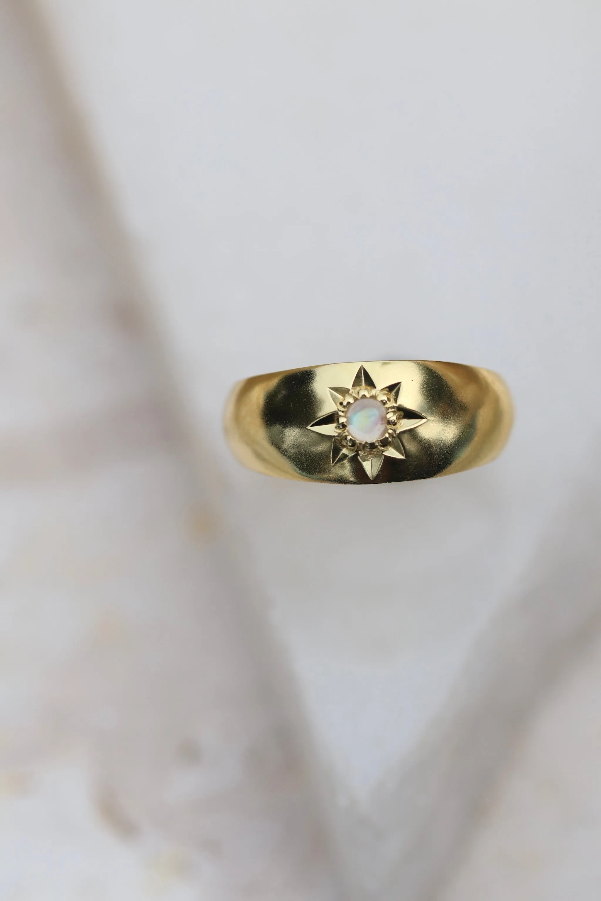 Nova Gold Moonstone Statement Ring