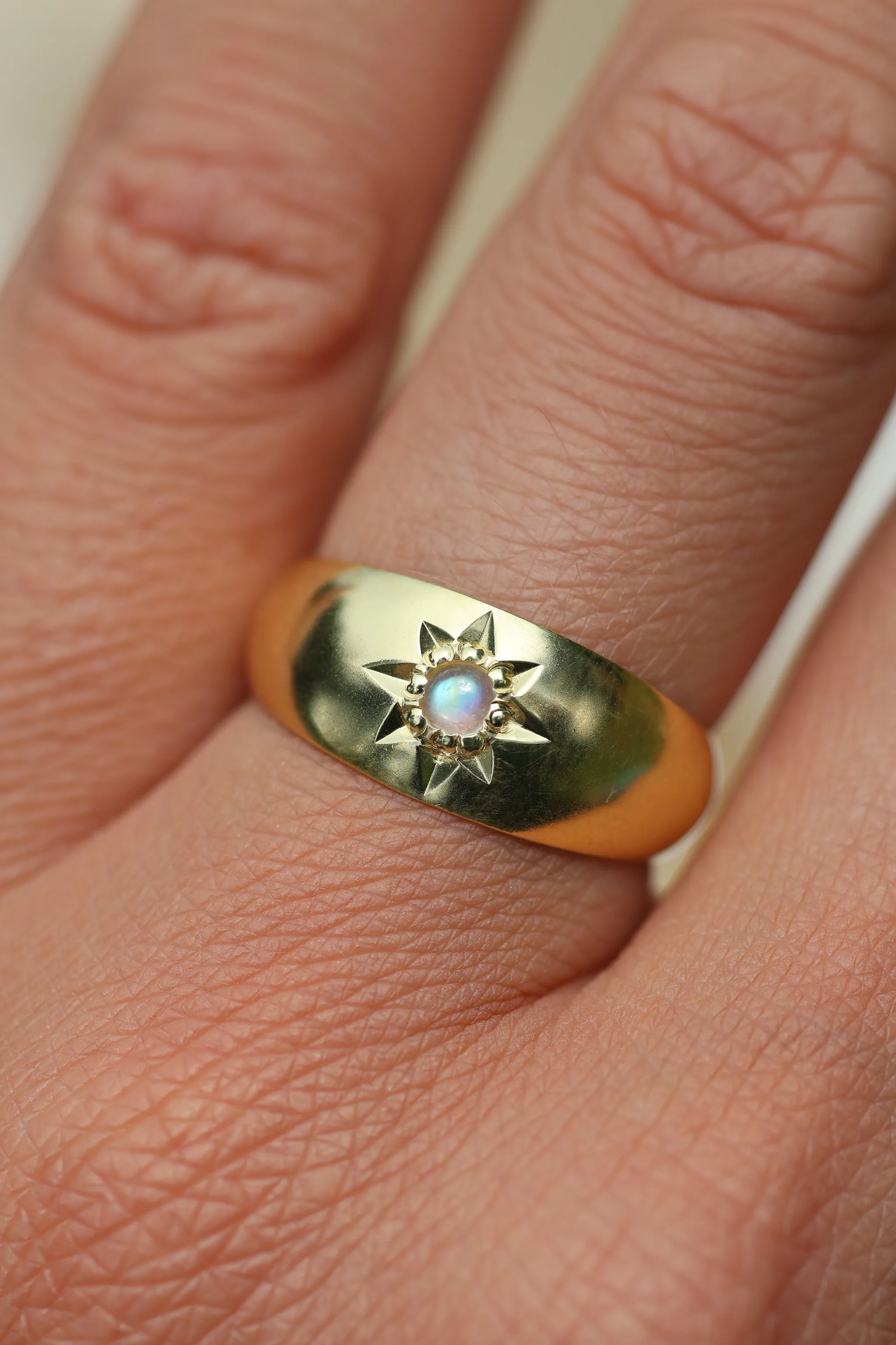 Nova Gold Moonstone Statement Ring