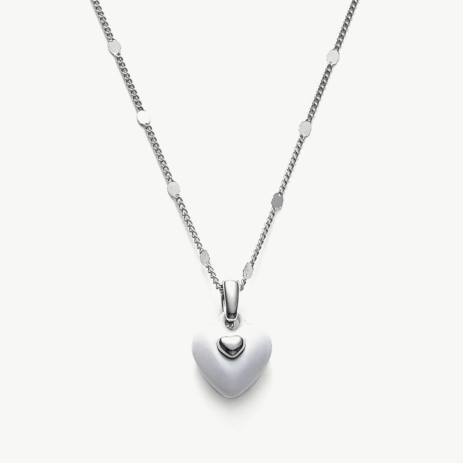 Onyx Heart Pendant Necklace