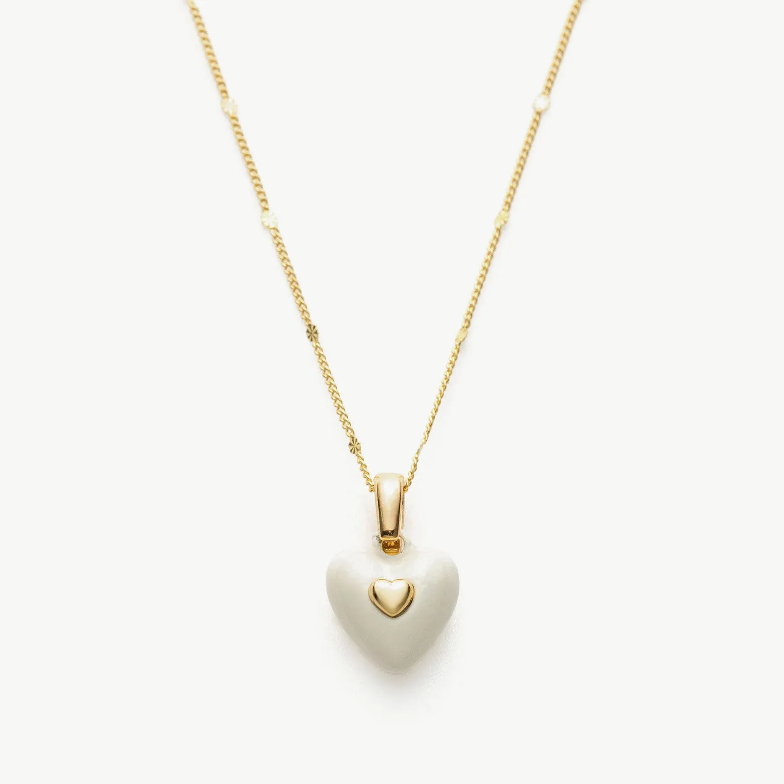 Onyx Heart Pendant Necklace