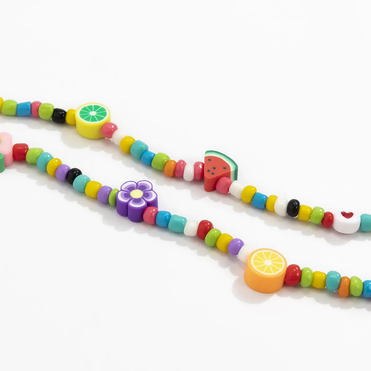 Pastoral Style Multi-element Fruit Necklace Rice Beads Jewelry