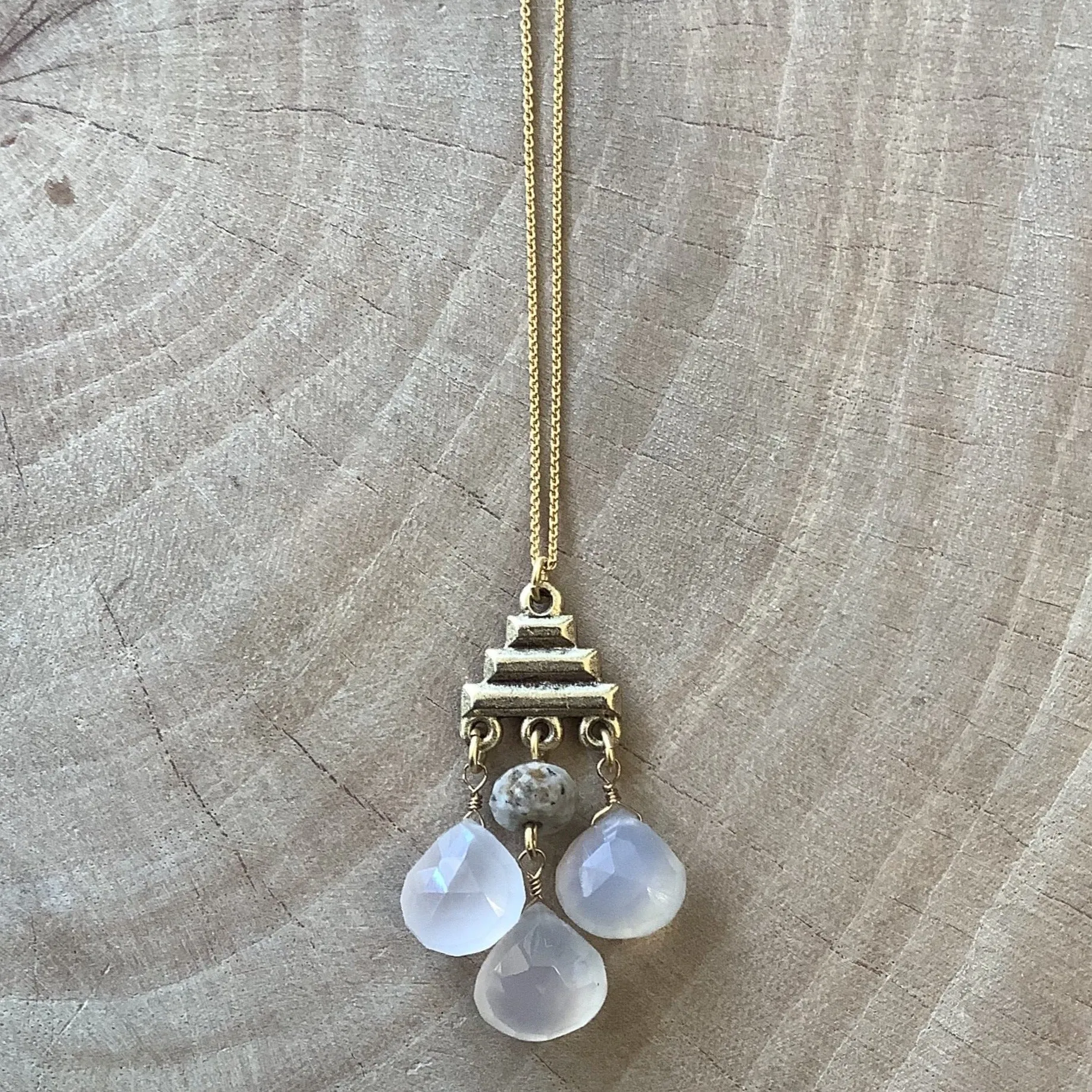 Peach Moonstone Necklace