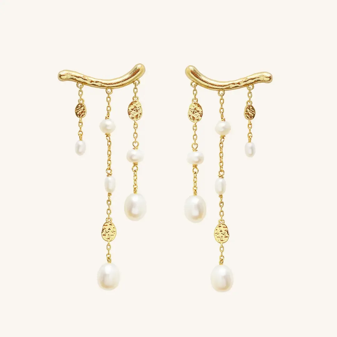 Pearl Waterfall Earrings