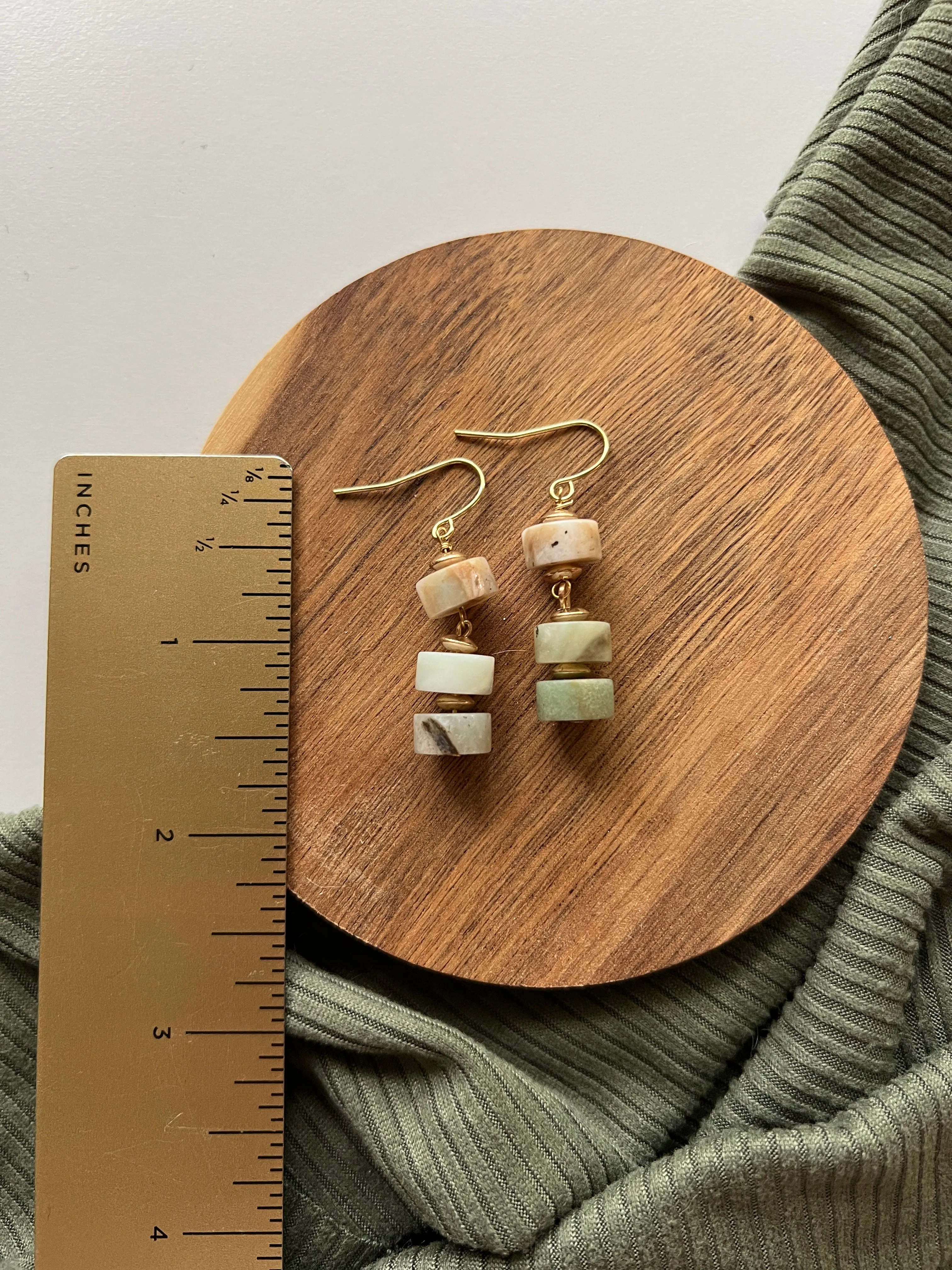 Pine | Amazonite Earrings